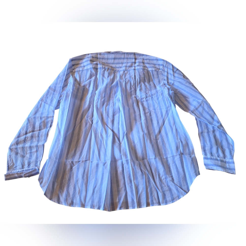 NWOT Grayson The Hero Wide Blue & White Striped Buttondown Shirt Size 5 Grayson - Picture 6 of 7